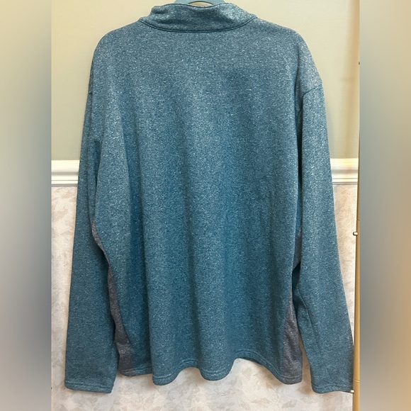 Columbia Heathered Blue Gray Fleece Like Pullover Shirt/Jacket. - Picture 4 of 7